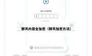 聊天内容全加密（聊天加密方法）