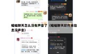 蝙蝠聊天怎么没有声音了（蝙蝠聊天软件来信息没声音）