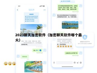 2023聊天加密软件（加密聊天软件哪个最火）