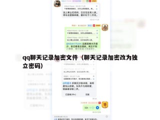 qq聊天记录加密文件（聊天记录加密改为独立密码）