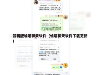 最新版蝙蝠聊天软件（蝙蝠聊天软件下载更新）