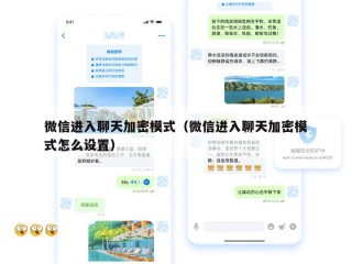 微信进入聊天加密模式（微信进入聊天加密模式怎么设置）