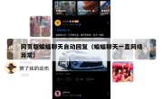 网页版蝙蝠聊天自动回复（蝙蝠聊天一直网络异常）