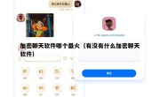 加密聊天软件哪个最火（有没有什么加密聊天软件）