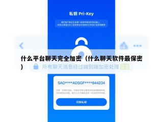 什么平台聊天完全加密（什么聊天软件最保密）