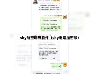 sky加密聊天软件（sky电话加密版）