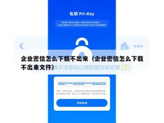 企业密信怎么下载不出来（企业密信怎么下载不出来文件）