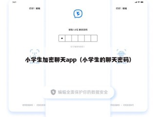 小学生加密聊天app（小学生的聊天密码）