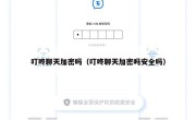 叮咚聊天加密吗（叮咚聊天加密吗安全吗）