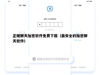 正规聊天加密软件免费下载（最安全的加密聊天软件）