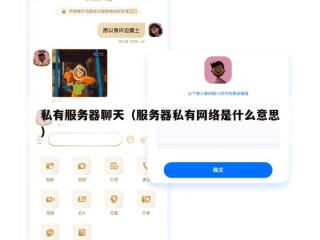 私有服务器聊天（服务器私有网络是什么意思）