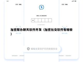 加密帮办聊天软件开发（加密社交软件有哪些）