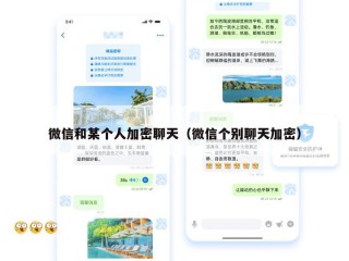 微信和某个人加密聊天（微信个别聊天加密）