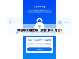 微信聊天加密嘛（微信 聊天 加密）