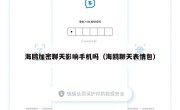 海鸥加密聊天影响手机吗（海鸥聊天表情包）