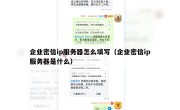企业密信ip服务器怎么填写（企业密信ip服务器是什么）