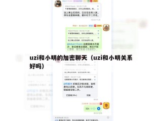 uzi和小明的加密聊天（uzi和小明关系好吗）