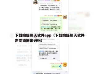 下载蝙蝠聊天软件app（下载蝙蝠聊天软件需要锁屏密码吗）