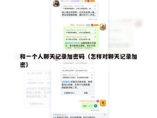 和一个人聊天记录加密码（怎样对聊天记录加密）