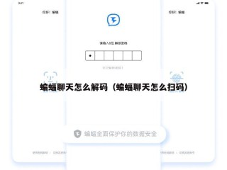 蝙蝠聊天怎么解码（蝙蝠聊天怎么扫码）