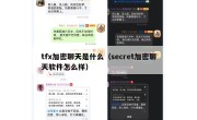 tfx加密聊天是什么（secret加密聊天软件怎么样）