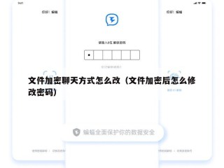 文件加密聊天方式怎么改（文件加密后怎么修改密码）