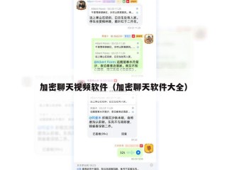 加密聊天视频软件（加密聊天软件大全）