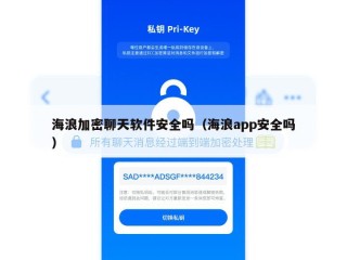 海浪加密聊天软件安全吗（海浪app安全吗）
