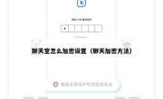 聊天室怎么加密设置（聊天加密方法）