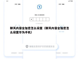 聊天内容全加密怎么设置（聊天内容全加密怎么设置华为手机）