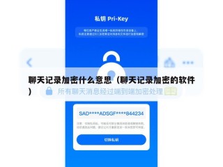 聊天记录加密什么意思（聊天记录加密的软件）