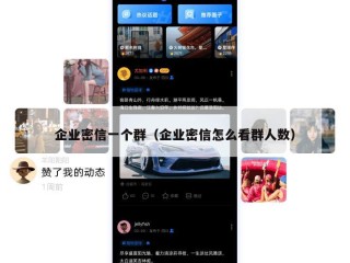 企业密信一个群（企业密信怎么看群人数）
