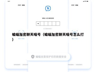 蝙蝠加密聊天暗号（蝙蝠加密聊天暗号怎么打）