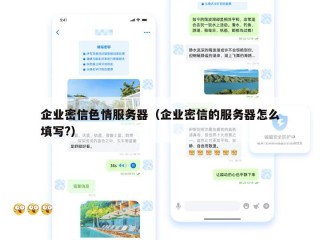 企业密信色情服务器（企业密信的服务器怎么填写?）