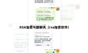 RSA加密与群聊天（rsa加密软件）