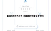 鲁班加密聊天软件（鲁班软件需要加密锁吗）