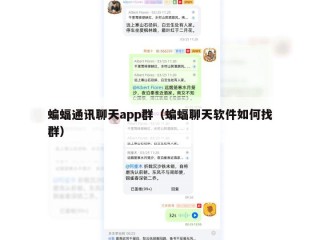 蝙蝠通讯聊天app群（蝙蝠聊天软件如何找群）