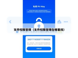 文件权限管理（文件权限管理在哪里找）