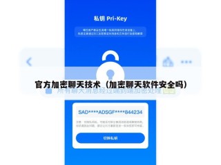 官方加密聊天技术（加密聊天软件安全吗）
