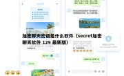 加密聊天密语是什么软件（secret加密聊天软件 129 最新版）