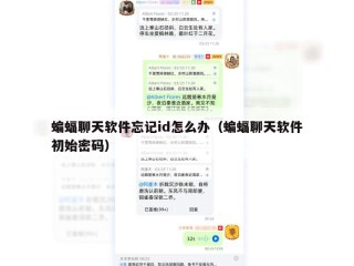 蝙蝠聊天软件忘记id怎么办（蝙蝠聊天软件初始密码）