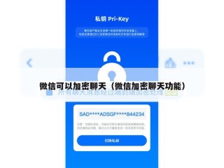 微信可以加密聊天（微信加密聊天功能）