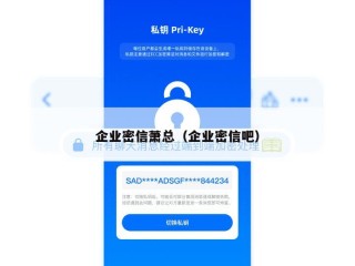 企业密信萧总（企业密信吧）