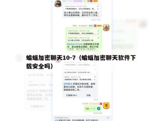 蝙蝠加密聊天10-7（蝙蝠加密聊天软件下载安全吗）